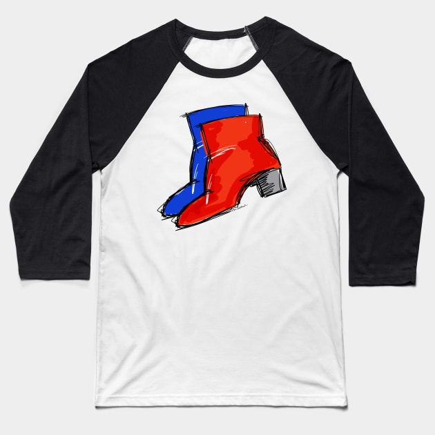 Boots Baseball T-Shirt by loeye